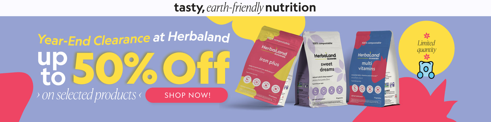 Herbaland Naturals Vegan, SugarFree Nutritional Gummies Herbaland USA