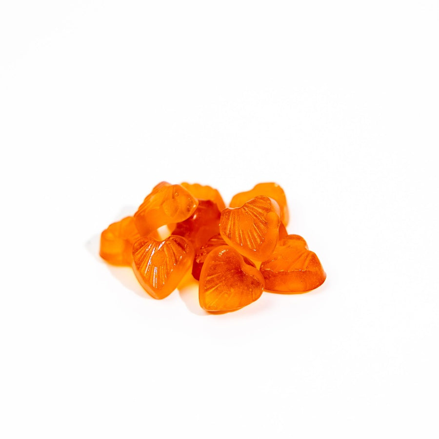 A picture of prebiotic fiber gummies for adults with passion fruit flavor